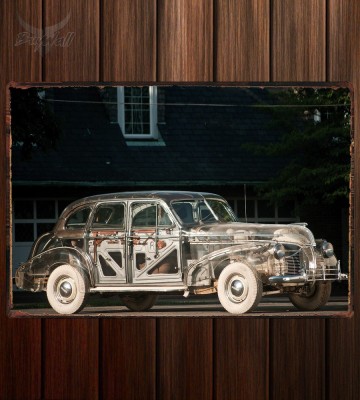 Металлическая табличка Pontiac Deluxe Six Transparent Display Car
